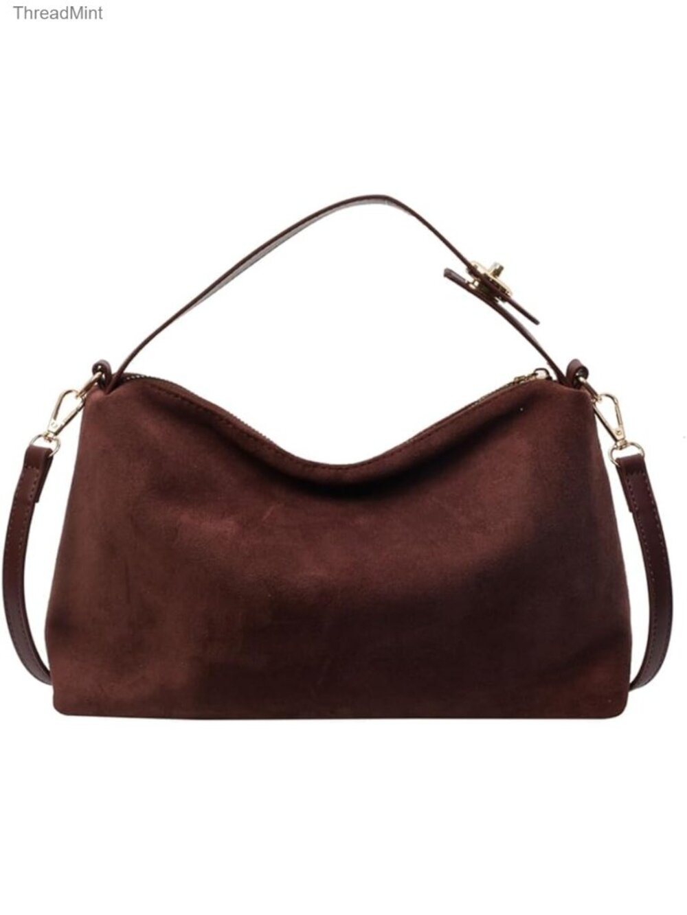 Faux Suede Slouchy Hobo Bag Shoulder Crossbody Purse Satchel Tote